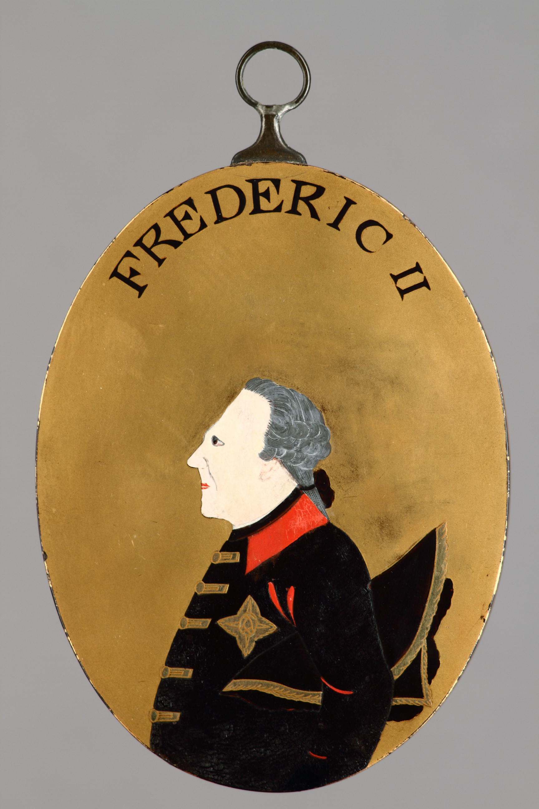 A Rare Japanese Export Lacquer Portrait Medallion